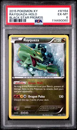 2015 POKEMON XY BLACK STAR PROMO RAYQUAZA #XY64 PSA 6 EX #114490060 (SWIRL) - Image 1