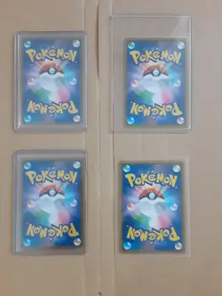 4 SET / Pokemon Card Eevee Rowlet Psyduck Pikachu / Munch The Scream Promo Japan - Image 3