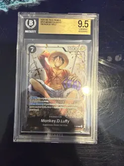 2026 One Piece Promo Tin Pack Set Vol.2 P075 Monkey D Luffy BGS 9.5 GEM MINT - Image 1