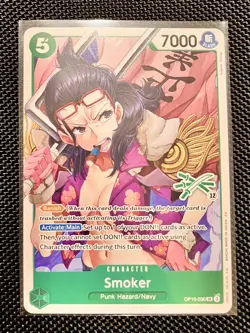 One Piece Royal Blood Smoker OP10-030 Super Rare Foil NM-MT Condition - Image 1