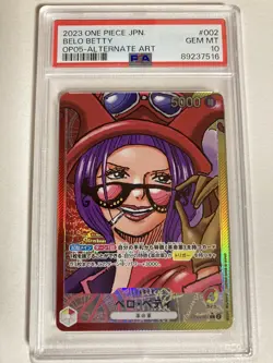 PSA 10 Belo Betty OP05-002 Alternate Japanese One Piece card GEM MINT - Image 1