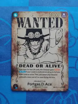 Portgas D. Ace OP13-119 Wanted Poster Carrying His Will One Piece PACK FRESH Nm! - Image 1