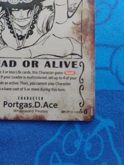 Portgas D. Ace OP13-119 Wanted Poster Carrying His Will One Piece PACK FRESH Nm! - Image 2