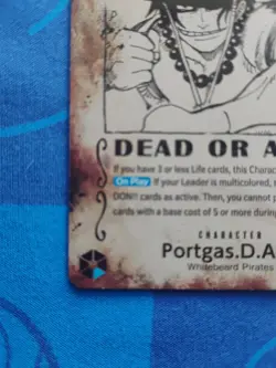 Portgas D. Ace OP13-119 Wanted Poster Carrying His Will One Piece PACK FRESH Nm! - Image 5