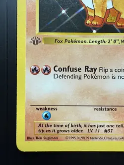 Pokemon Vulpix Base Set Shadowless 68/102 1st Edition Common (LP) - Image 4