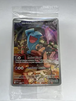 Team Rocket's Wobbuffet 203 Pokemon Sv: Scarlet & Violet Promo Card - NM Sealed - Image 1