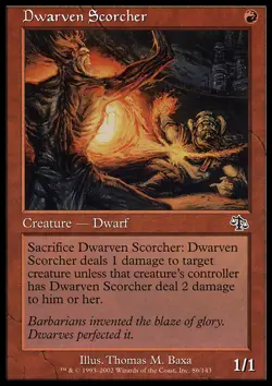 MTG Magic the Gathering Dwarven Scorcher (86/143) Judgment LP - Image 1