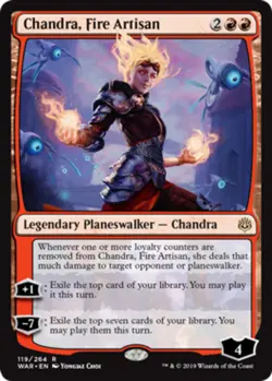 4x Chandra, Fire Artisan NM-Mint, English War of the Spark MTG Magic - Image 1