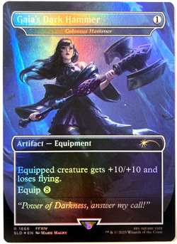 New MTG Foil Gaia’s Dark (Colossus) Hammer Secret Lair x Final Fantasy FFXIV NM - Image 1