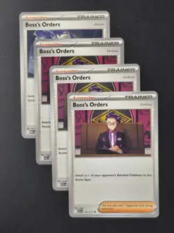 Boss's Orders 4x Playset ASC Ascended Heroes Pokemon Uncommon NM 2026 - Image 1