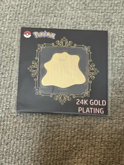 24k Gold Plated Pokemon Sticker (2023 Korean) - Ditto - Image 1