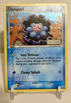 Clamperl Holo Stamped Legend Maker 2006 51/92 Pokemon HP/Damaged Crease - Image 1