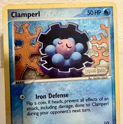 Clamperl Holo Stamped Legend Maker 2006 51/92 Pokemon HP/Damaged Crease - Image 2