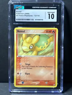 2006 Pokemon EX Holon Phantoms Numel #72/110 CGC 10 GEM MINT - Image 1