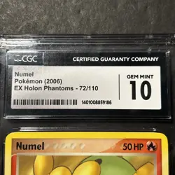 2006 Pokemon EX Holon Phantoms Numel #72/110 CGC 10 GEM MINT - Image 3