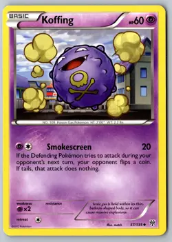 Pokemon: Koffing (57) Uncommon Plasma Storm 57/135 LP - Image 1