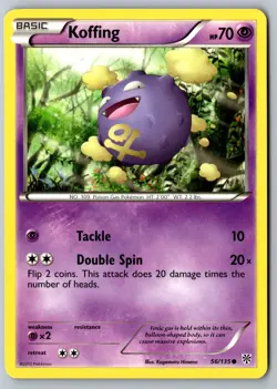 Pokemon: Koffing (56) Common Plasma Storm 56/135 LP+ - Image 1