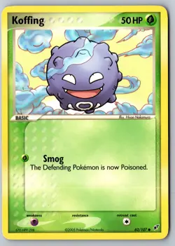 Pokemon: Koffing Common Deoxys 62/107 LP - Image 1