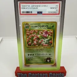 1999 Pokemon Challenge from the Darkness JP Erika's Ivysaur Uncommon #002 PSA 10 - Image 1