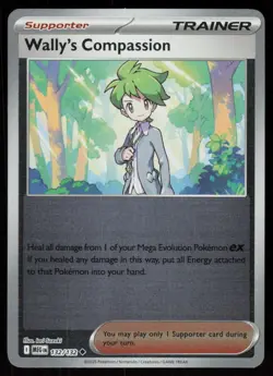 Wally's Compassion 132/132 Uncommon Mega Evolution Pokemon Reverse Holo NM - Image 1