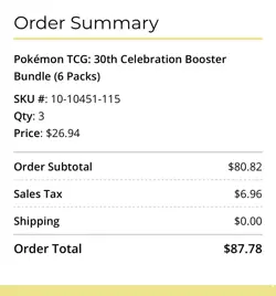 Pokemon TCG 30th Celebration Booster Bundle Box PRESALE Confirmed Ships 10/02 - Image 4