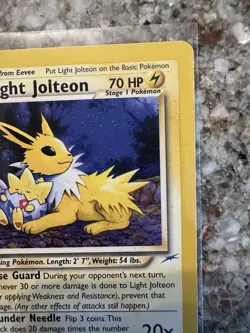 Pokemon Light Jolteon 1st Edition 48/105 Neo Destiny Rare Eevee Evolution WOTC - Image 3