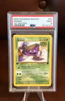 2000 Pokemon - Grimer 57/82 Team Rocket - 1st Edition - Vintage - Image 1