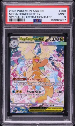 MEGA DRAGONITE EX Ascended Heroes Special Illustration Rare #290 PSA 9 Pokemon - Image 1