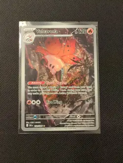 Pokemon TCG Volcarona 100/086 Sv: Black Bolt English Holo Illustration Rare - Image 1