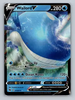 Pokemon Champion's Path #13/73 Wailord V Ultra Rare - Image 1