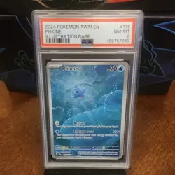 The Pokemon Company PSA 8 Phione 175/167 Twilight Masquerade IR Holo EN 2024 - Image 1