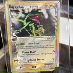 Pokemon 2005 Delta Species Rayquaza 13/113 Holo Rare Played - Image 1