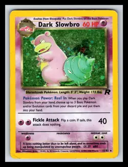 Dark Slowbro 12/82 Holo Rare Unlimited Team Rocket SWIRL Pokemon 2299 - Image 1