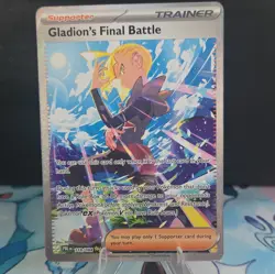 Gladion's Final Battle 118/084 PBL Holo Ultra Rare English Full Art Trainer - Image 1