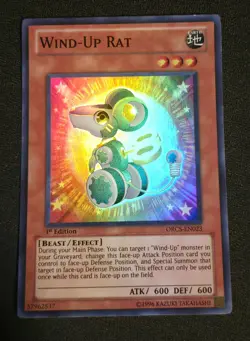 Yu-Gi-Oh! TCG Wind-up Rat ORCS-EN023 Super Rare 1st Edition light play - Image 1