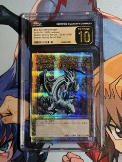 Konami Yu-Gi-Oh! Blue-Eyes White Dragon QCAC JP021 QCSR Foil CGC 10 - Image 2