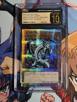 Konami Yu-Gi-Oh! Blue-Eyes White Dragon QCAC JP021 QCSR Foil CGC 10 - Image 3
