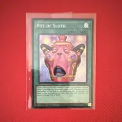 Konami Yu-Gi-Oh! TCG Pot of Sloth Jaden Pack Secret Rare Foil 1st Ed Eng - Image 1