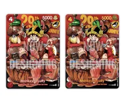 Pre-Order ENGLISH Monkey D. Luffy PROMO P-159 2 Card Set 29th Anniversary 2 Card - Image 1