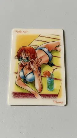 Nami in Bikini No.189 Japanese One Piece Pirate King Gumica Vintage Card Rare - Image 1