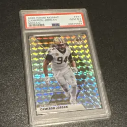 2020 Panini Mosaic Cameron Jordan GEM MT PSA 10 New Orleans Saints POP 1 - Image 1