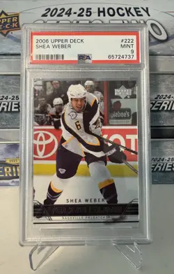 2006-07 Upper Deck Young Guns #222 Shea Weber RC PSA 9 - Image 1