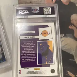 Panini 2023-24 NBA Hoops Premium Stock LeBron James Presentations #3 PSA 10 - Image 4