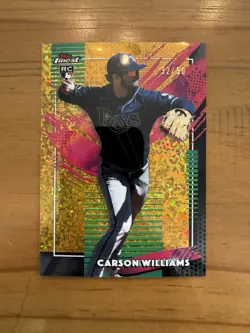 Topps Finest 2026 Carson Williams RC Rare Mini Diamond Gold /50 Tampa Bay Rays - Image 1