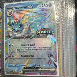 Vaporeon ex - (Prismatic Evolutions Stamp) 023/131 Mint Condition - Image 1