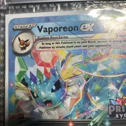 Vaporeon ex - (Prismatic Evolutions Stamp) 023/131 Mint Condition - Image 3