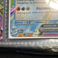 Vaporeon ex - (Prismatic Evolutions Stamp) 023/131 Mint Condition - Image 4