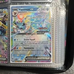Vaporeon ex - (Prismatic Evolutions Stamp) 023/131 Mint Condition - Image 5