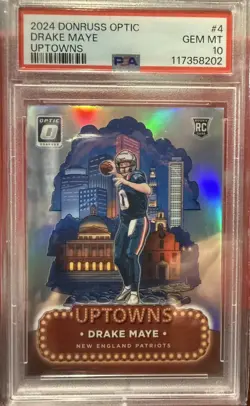 2024 PANINI DONRUSS OPTIC UPTOWNS #4 DRAKE MAYE ROOKIE RC PSA 10 - Image 1