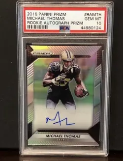 2016 Panini Prizm #RAMTH Michael Thomas RC Rookie Autograph AUTO PSA 10 - Image 1